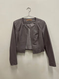Cooper Street Grey Cropped Leather Jacket 10