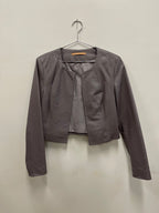 Cooper Street Grey Cropped Leather Jacket 10