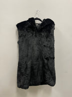 Maxim Black Faux Fur Vest M