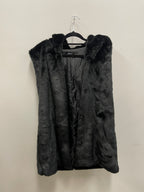 Maxim Black Faux Fur Vest M