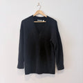 Country Road Black Alpaca and Mohair V-neck Knit - XS