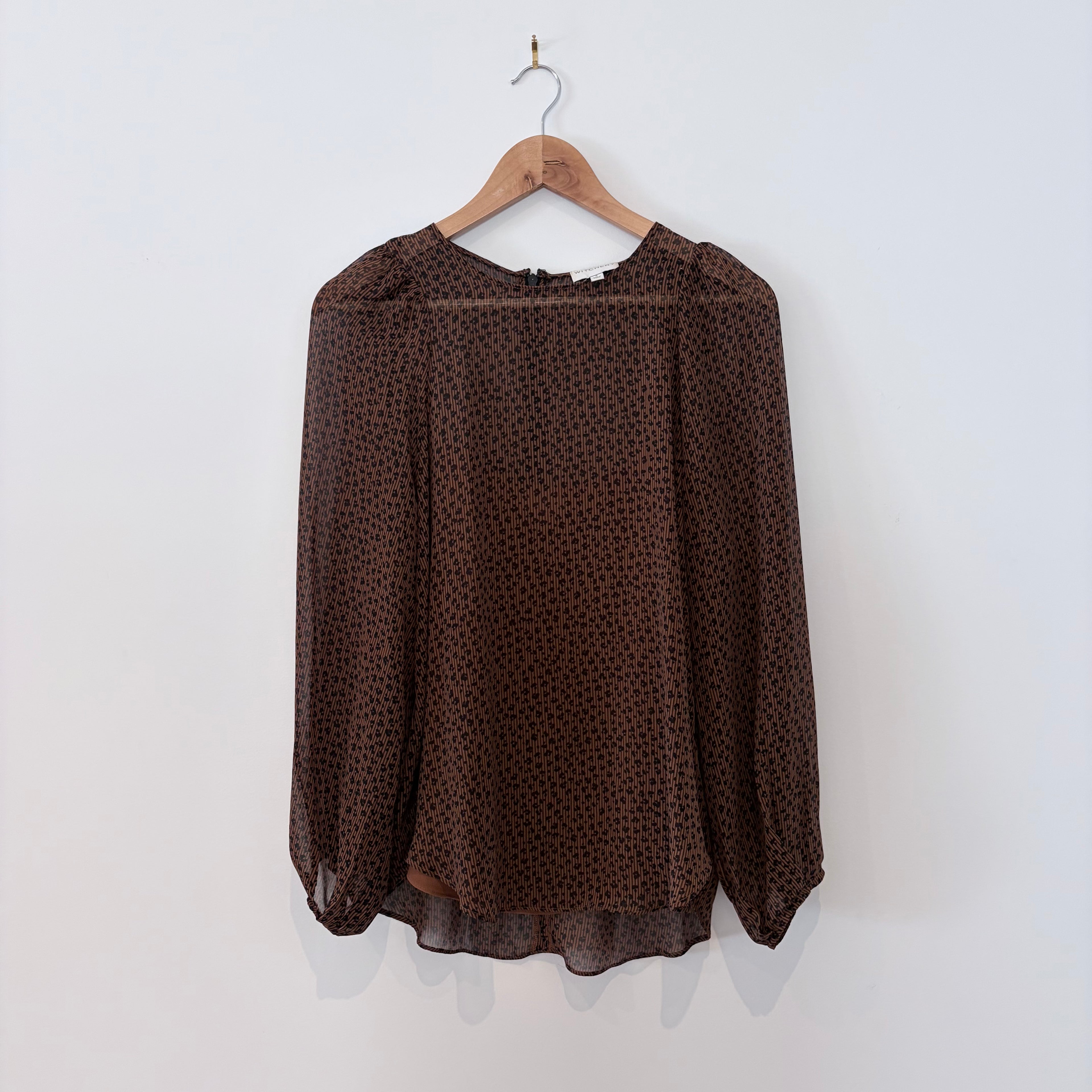 Witchery Leopard Print Blouse - 8