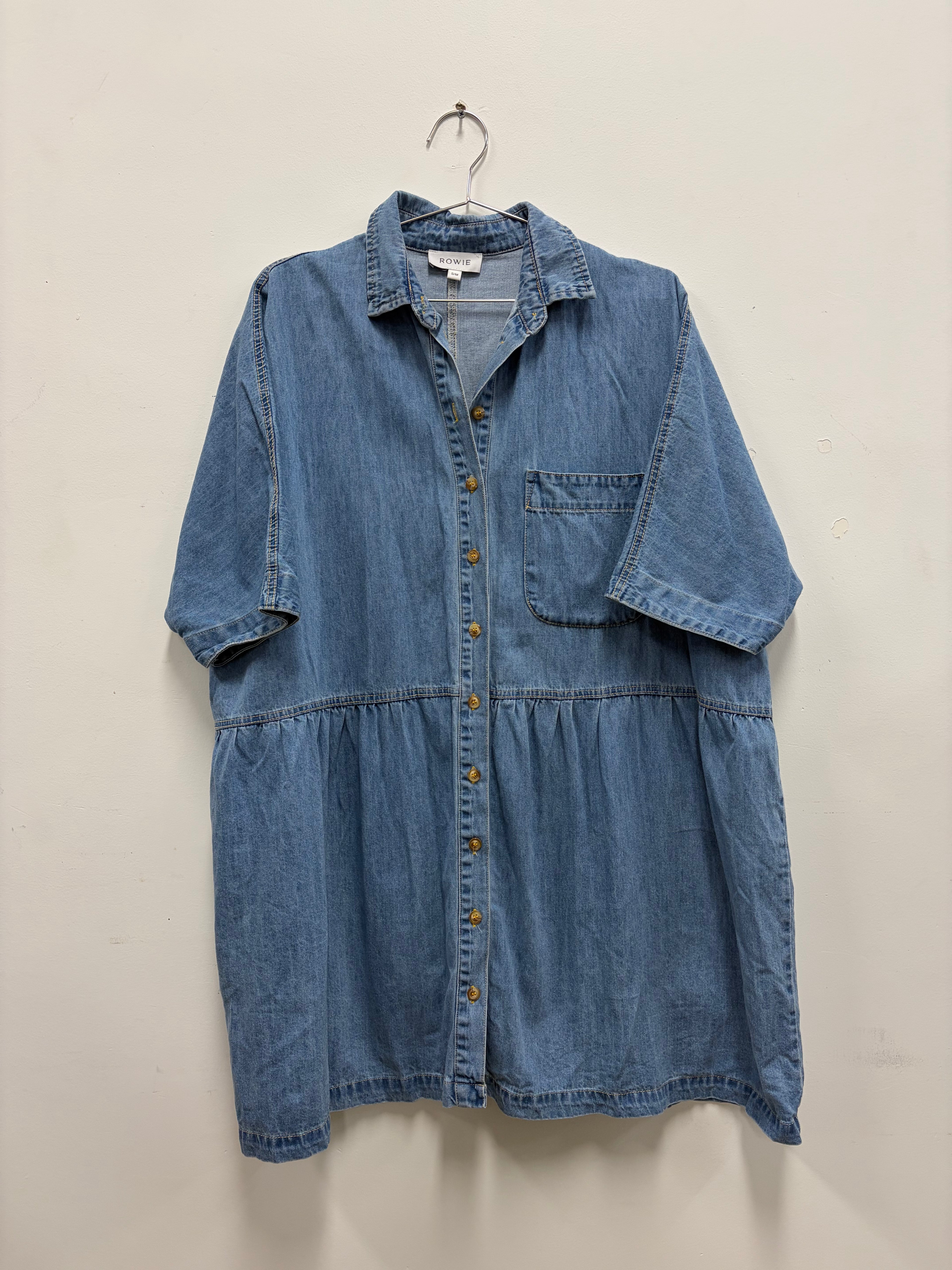 Rowie the Label Bailey Denim Mini Dress - S/M