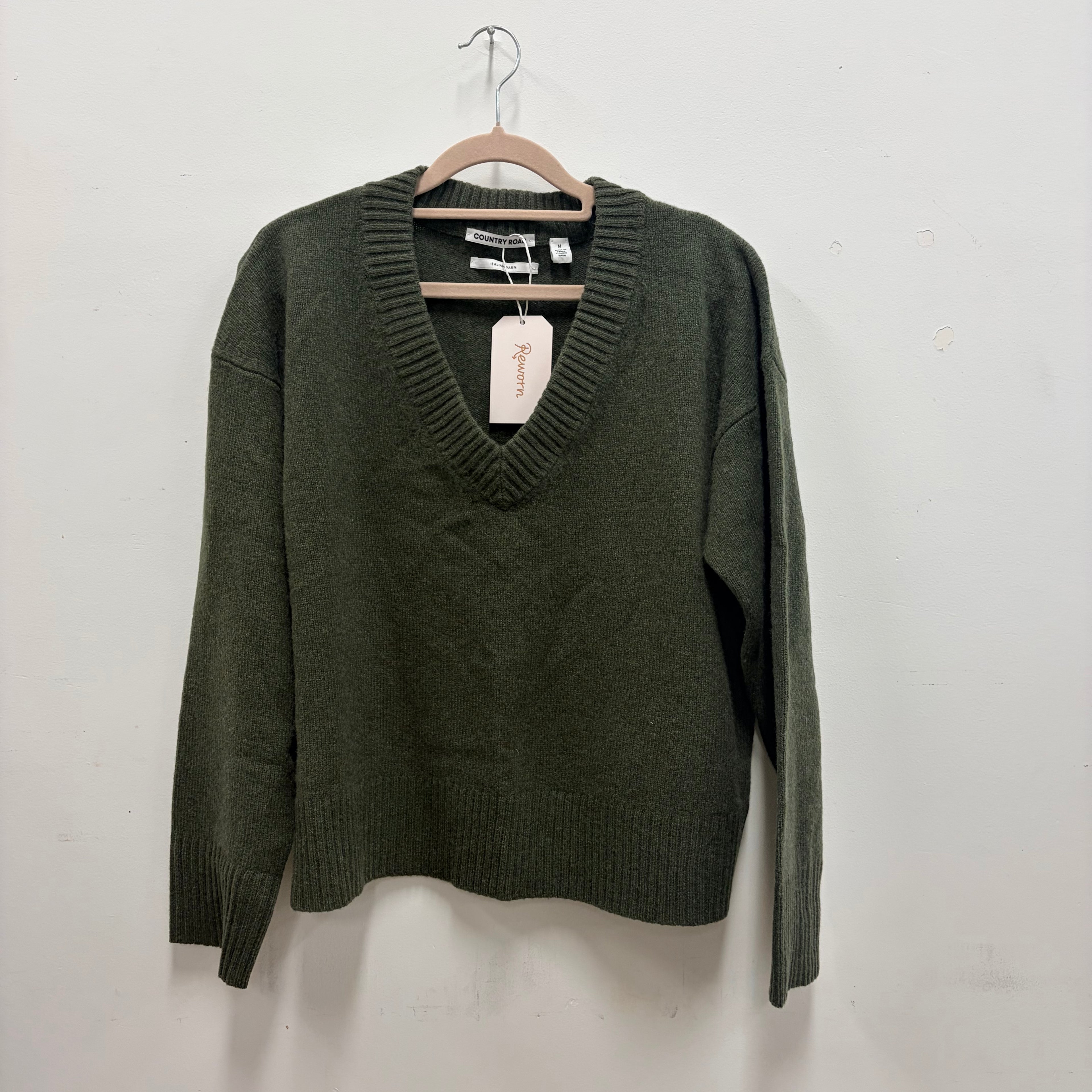 Country Road Italian Yarn Khaki Knit - M