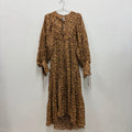 Shona Joy Brown and Yellow Flower Maxi Dress - 10
