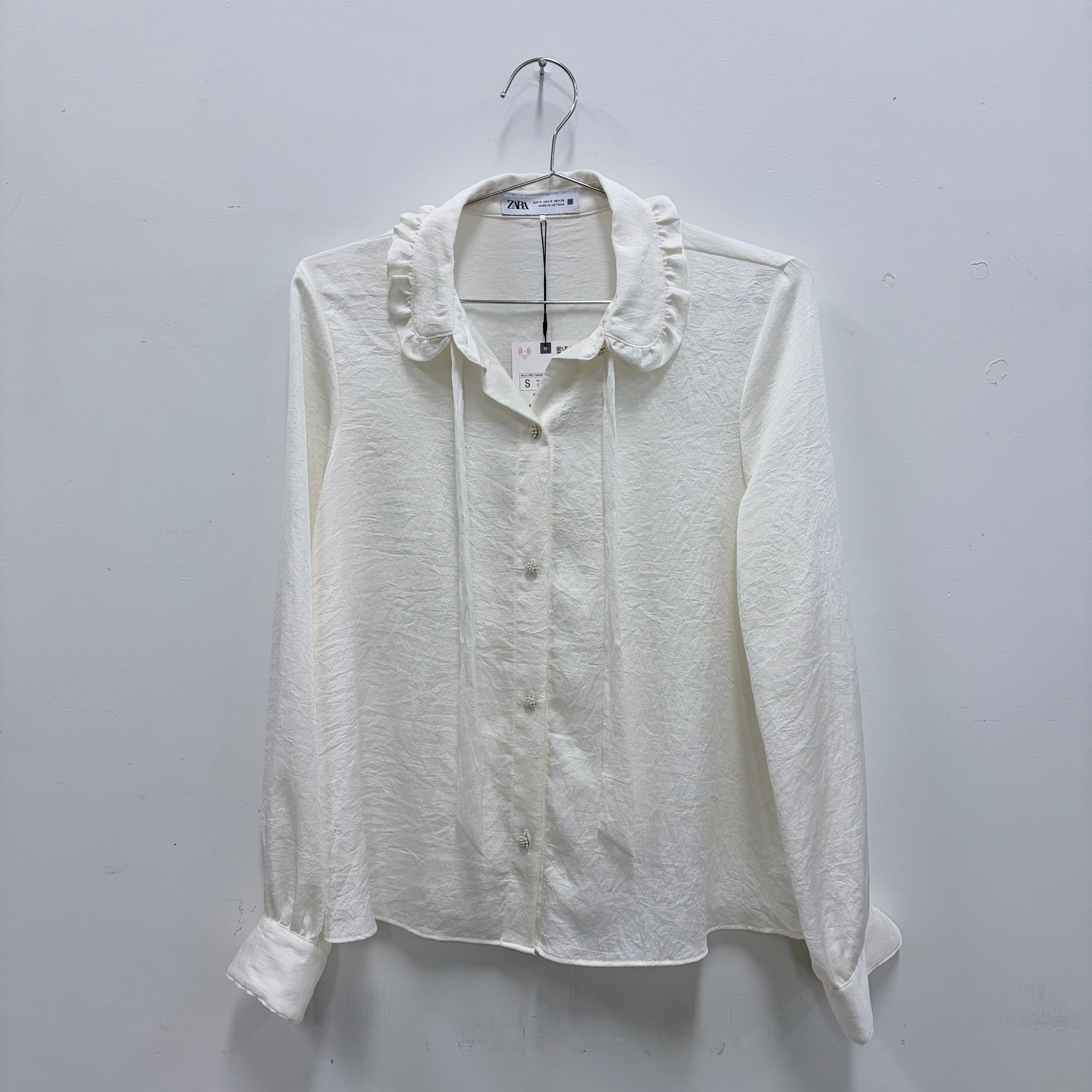 Zara Shirt with Pearl Buttons - S