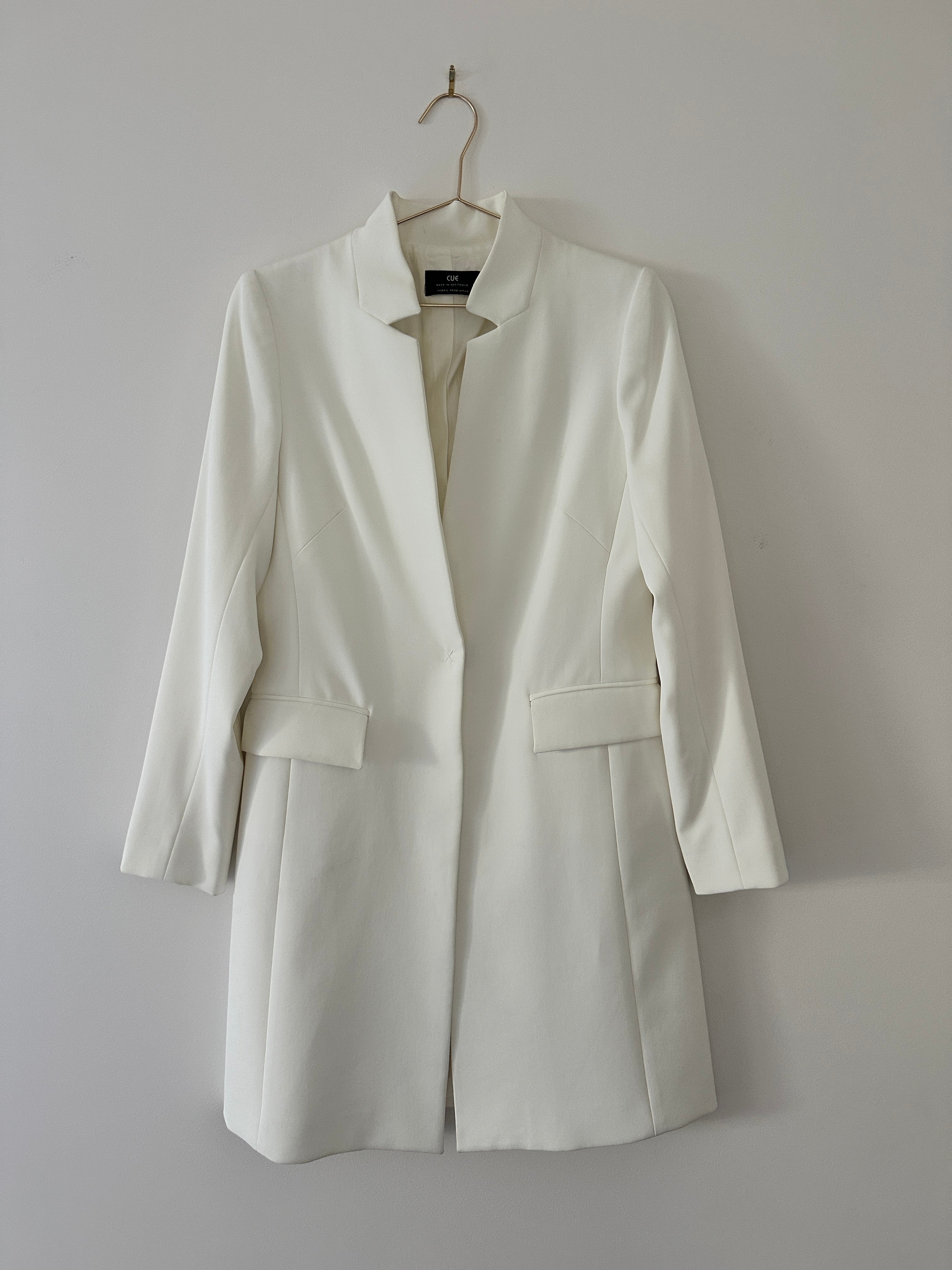 Cue Calf Length Cream Jacket - 10
