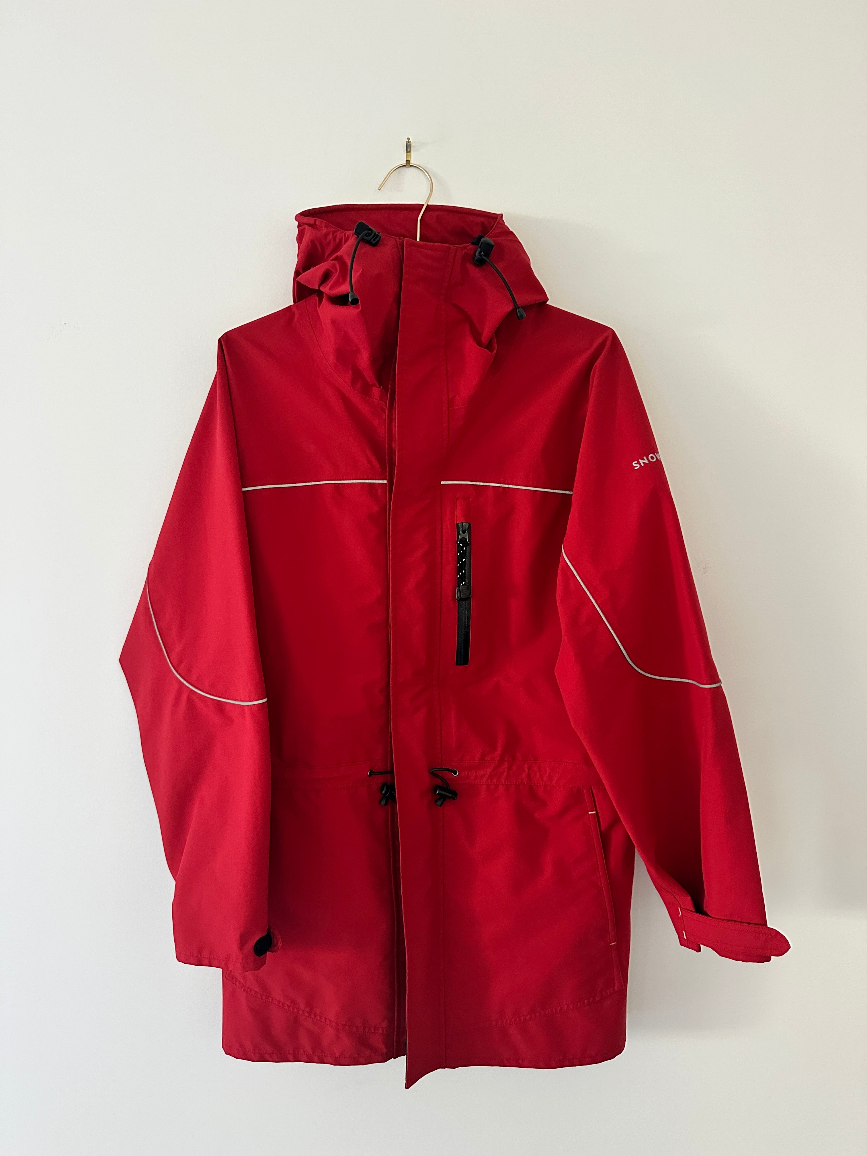 Snowgun Red Gortex Rain Coat with Hood - S