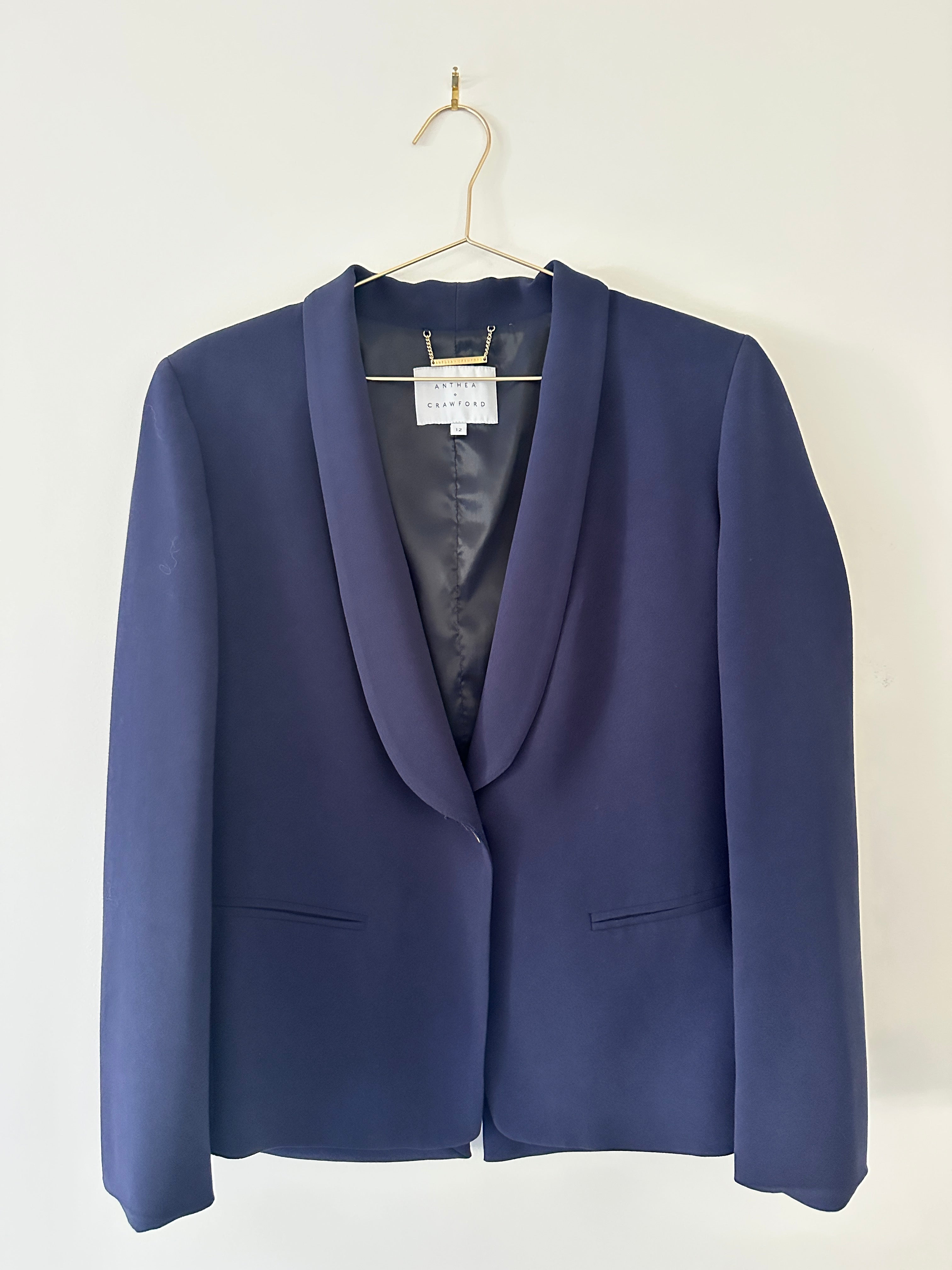 Anthea Crawford Navy Blazer - 12