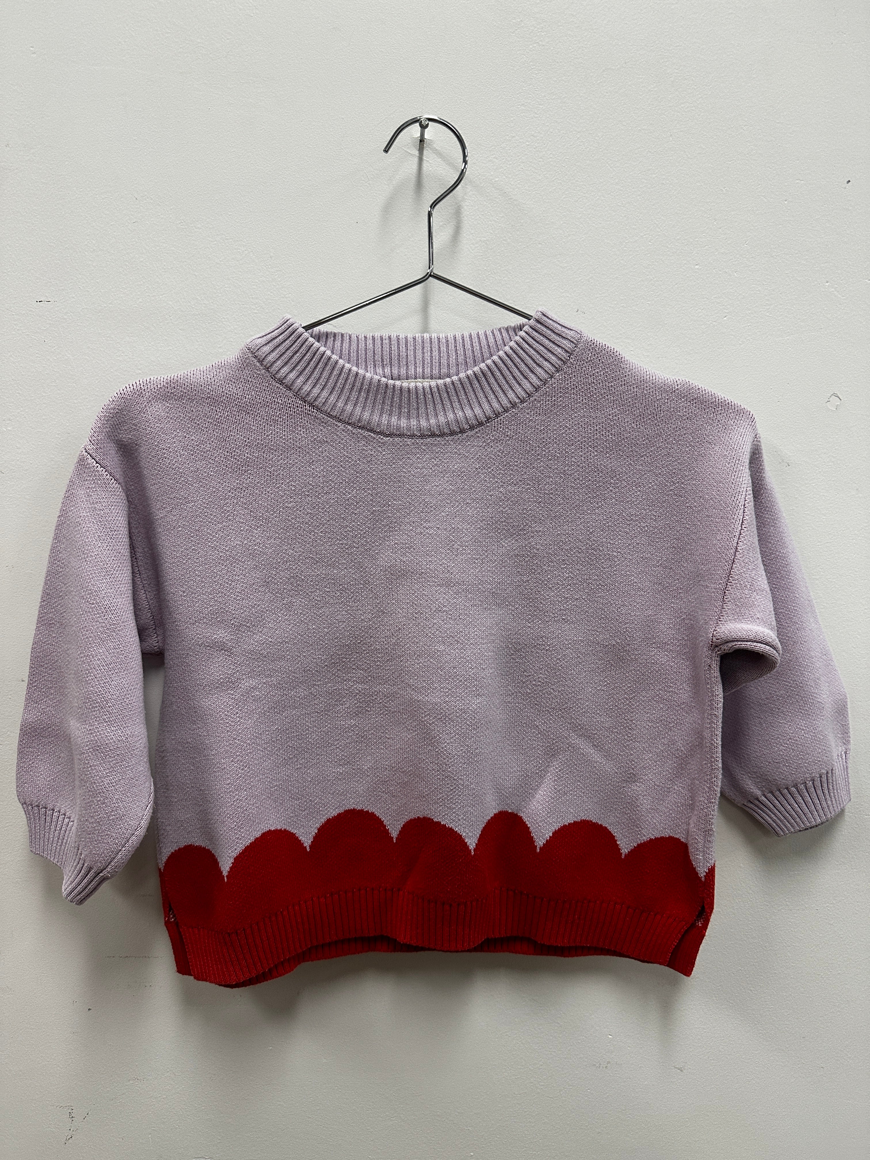 Kids The Rest Organic Cotton Jumper lilac/Red - 5