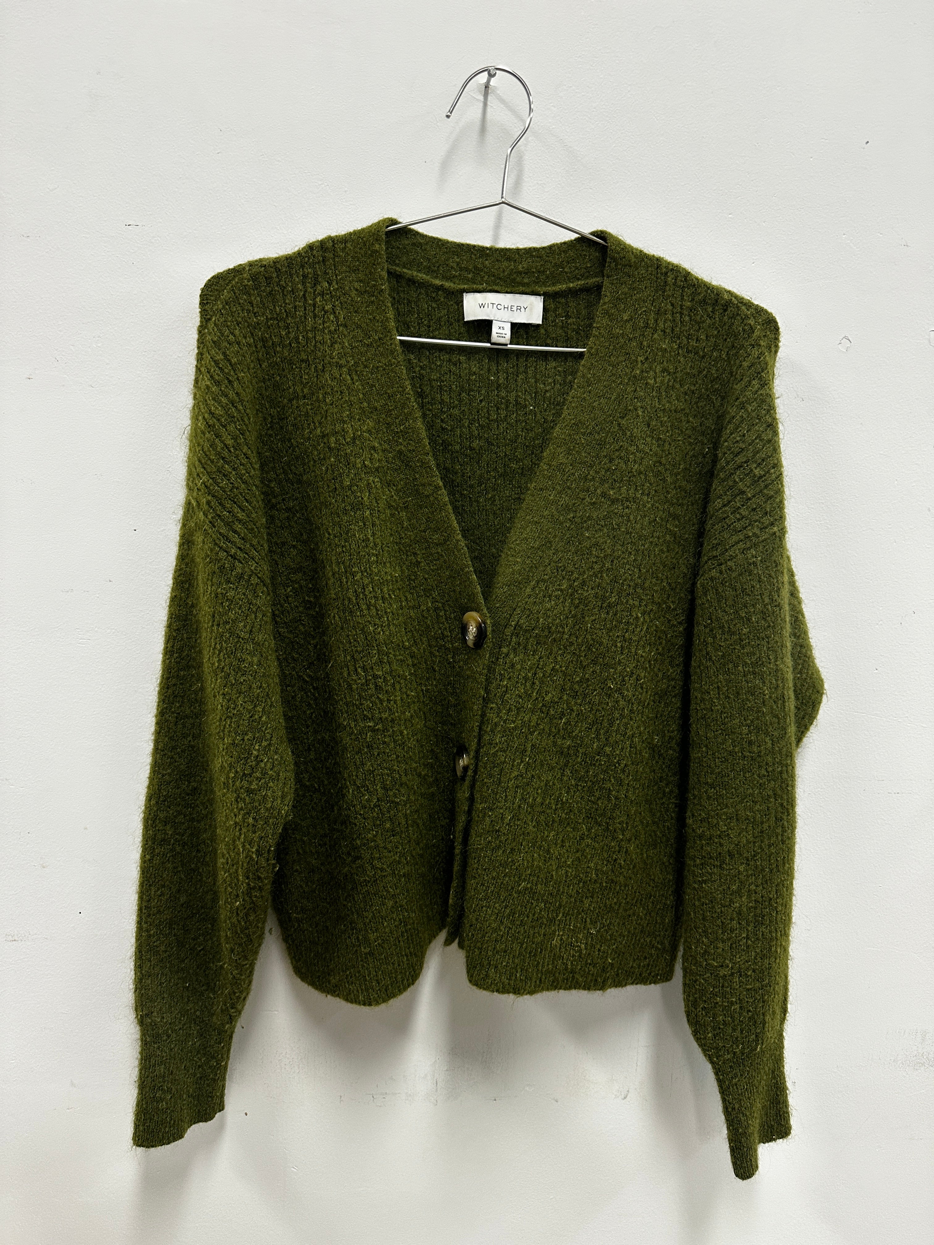Witchery Green Cardigan - XS