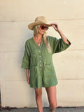 Indian Summer Co Green Playsuit - M