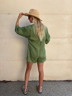 Indian Summer Co Green Playsuit - M