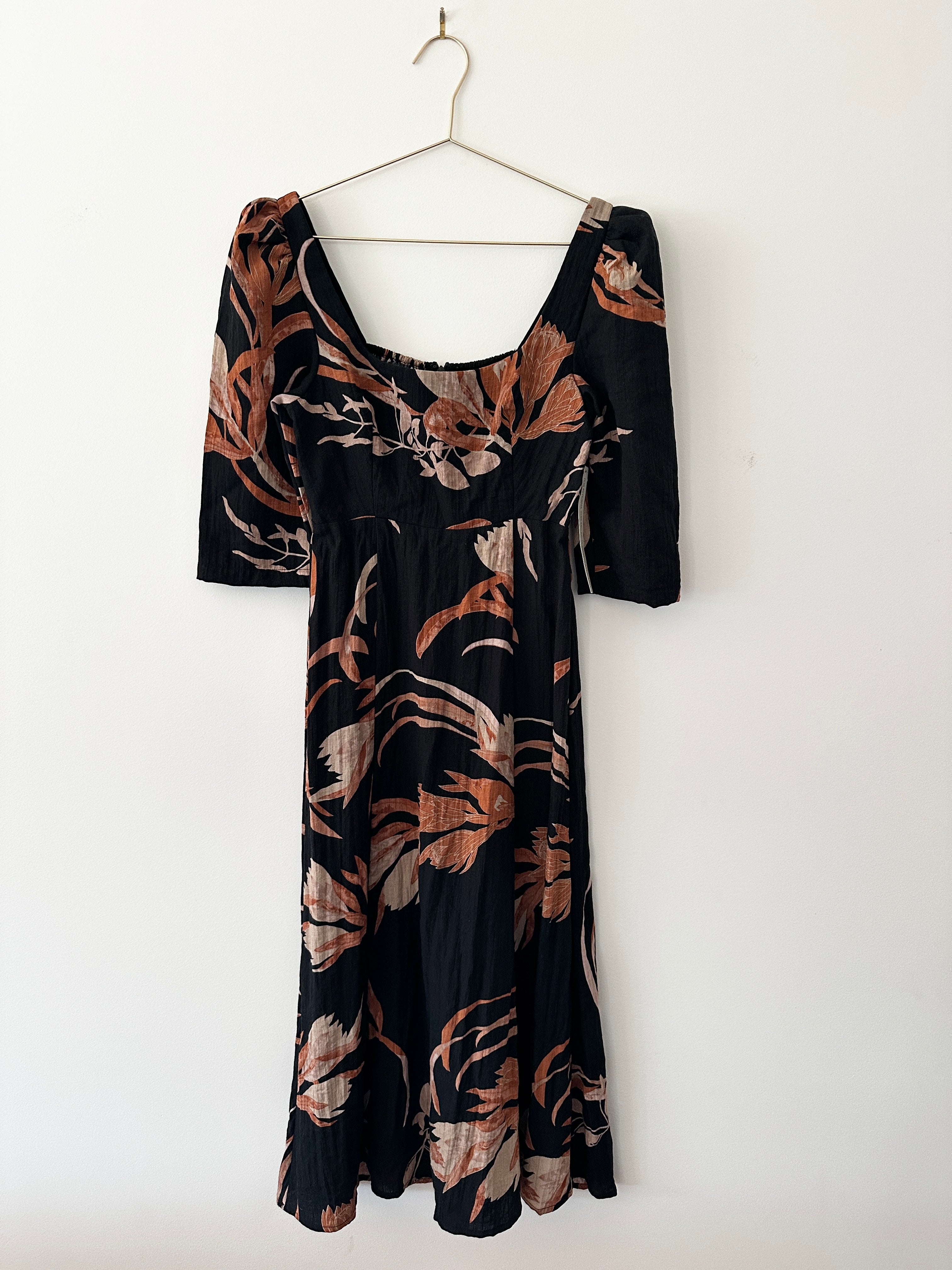 Amelius Botanica Linen Midi Dress, tags on, S