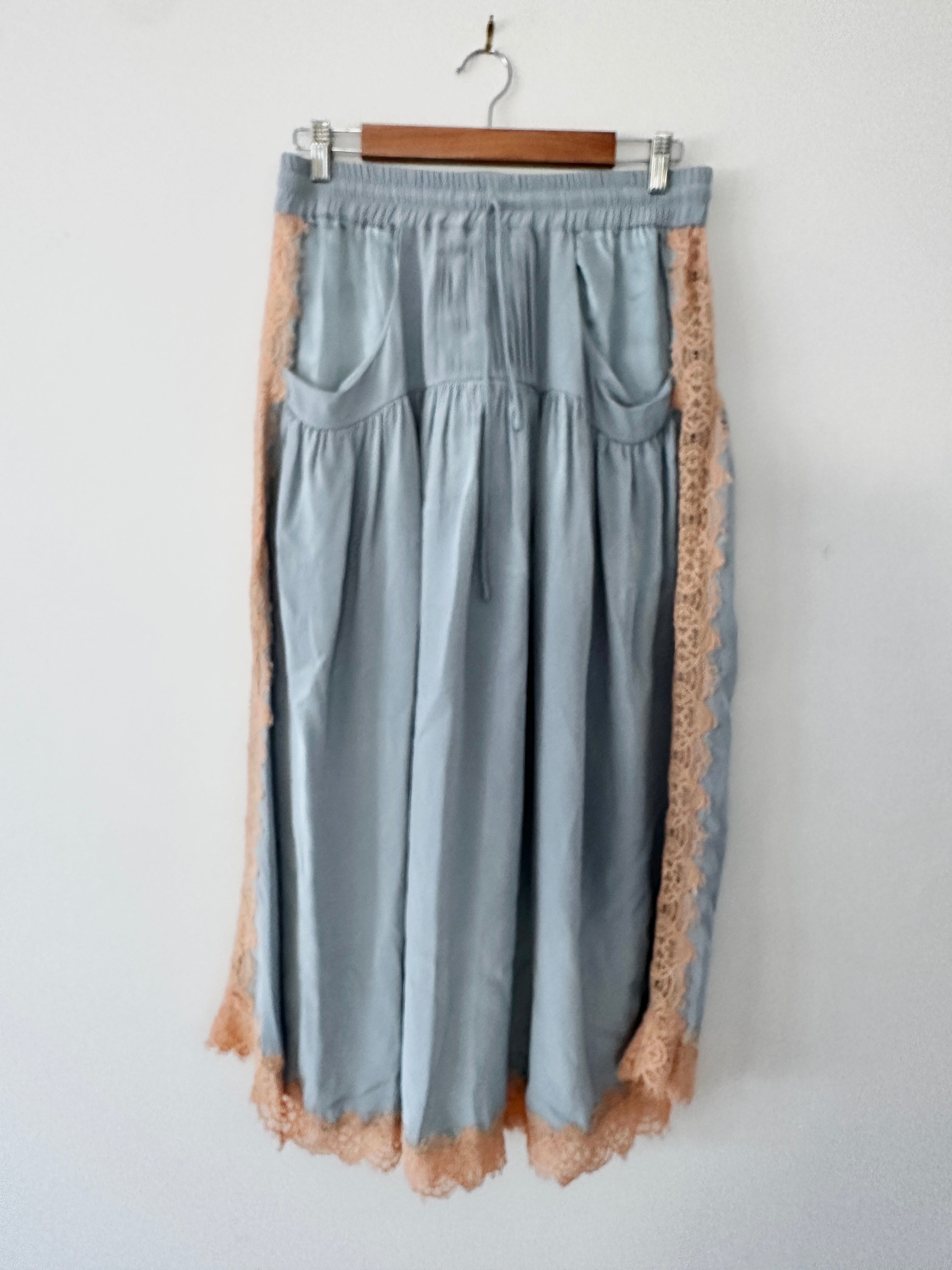 Flannel 100% Silk Maxi Skirt - 2