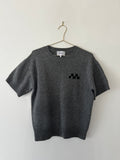 Romy Grey Knit Cashmere and Wool T'shirt - S