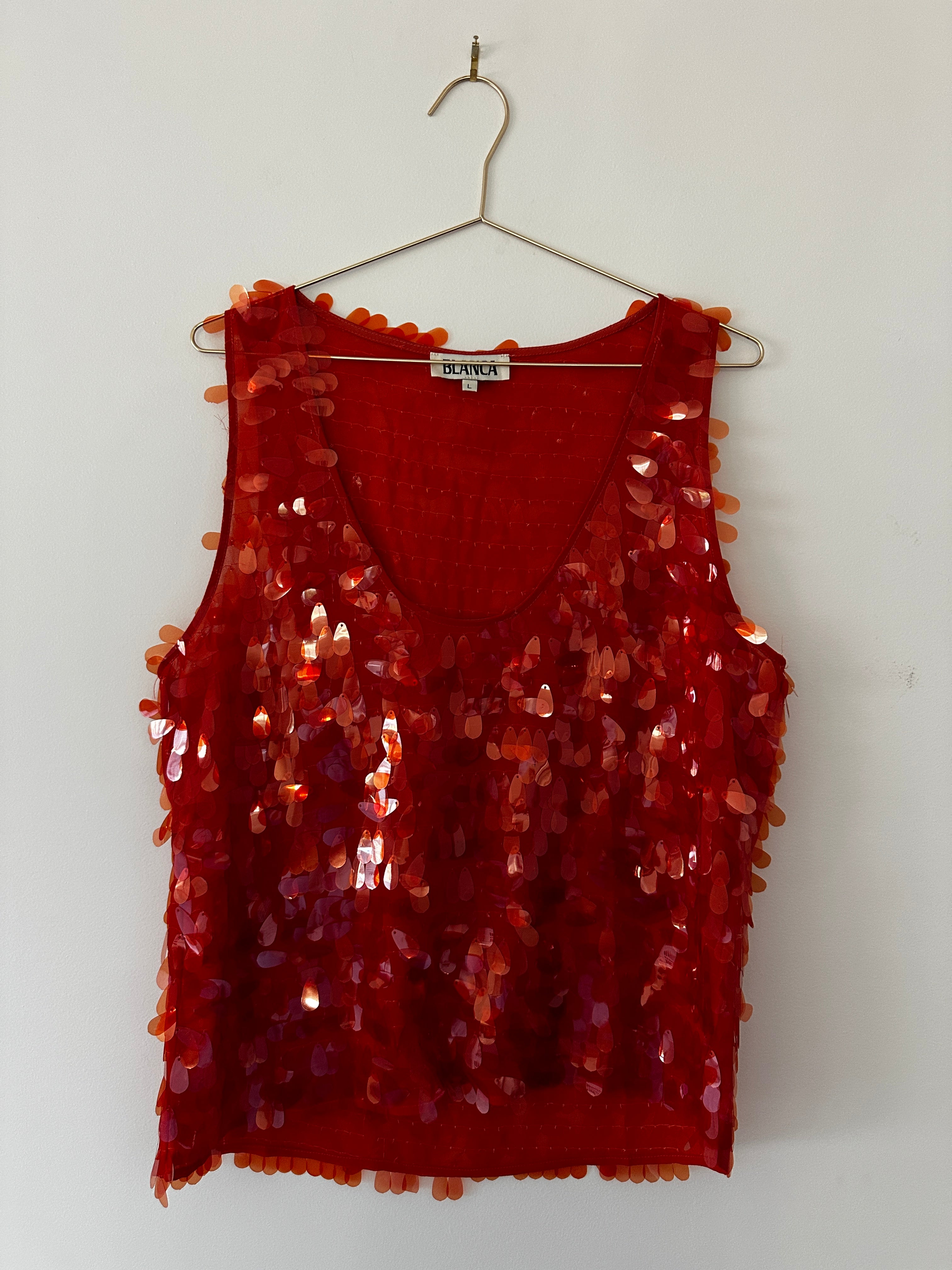 Blanca Ivy Sequin Top - L