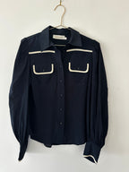 Zimmermann Navy Suit - Wide Leg Pants and Shirt - 1