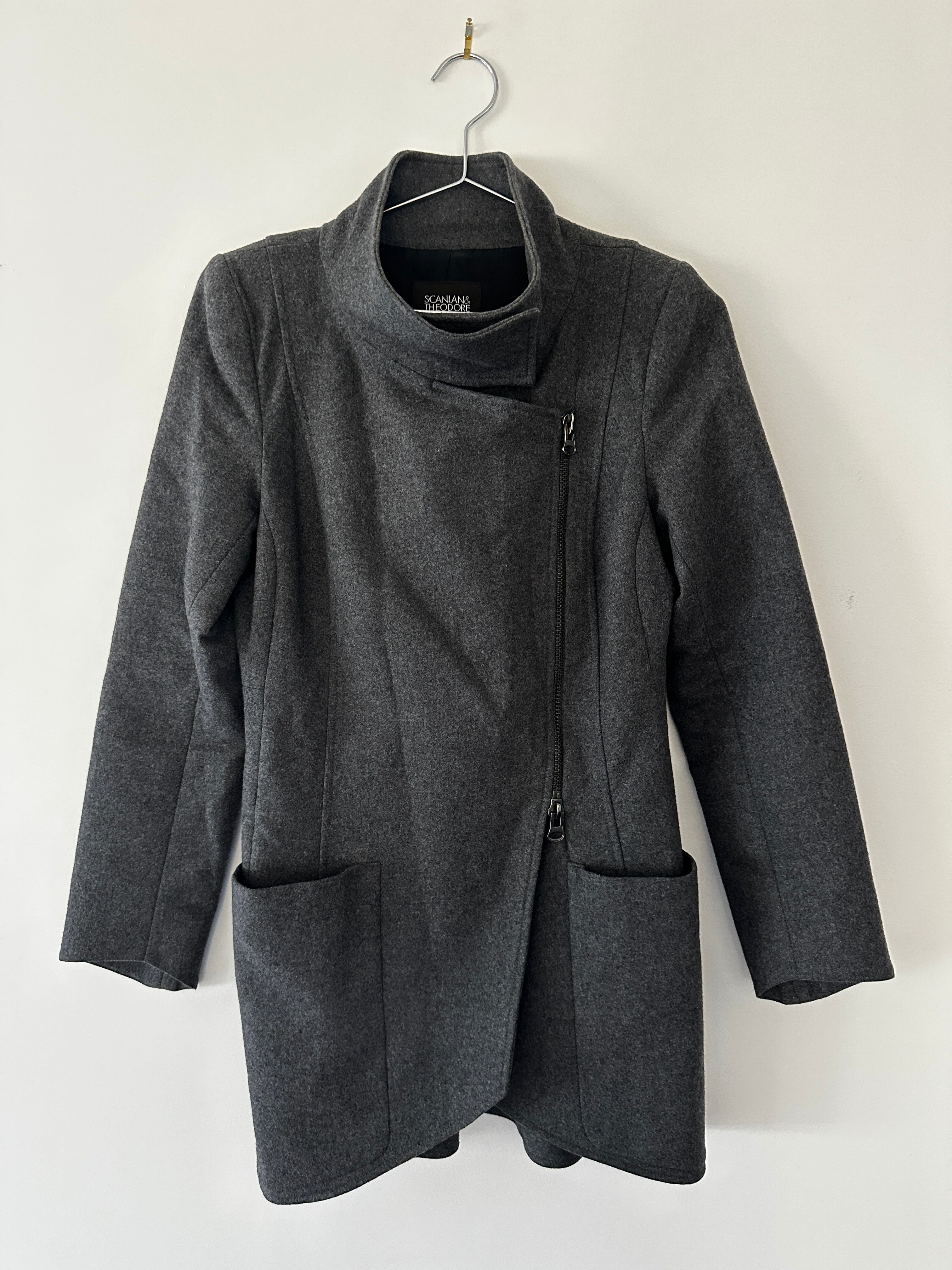 Scanlan Theodore Grey Wool Coat - S
