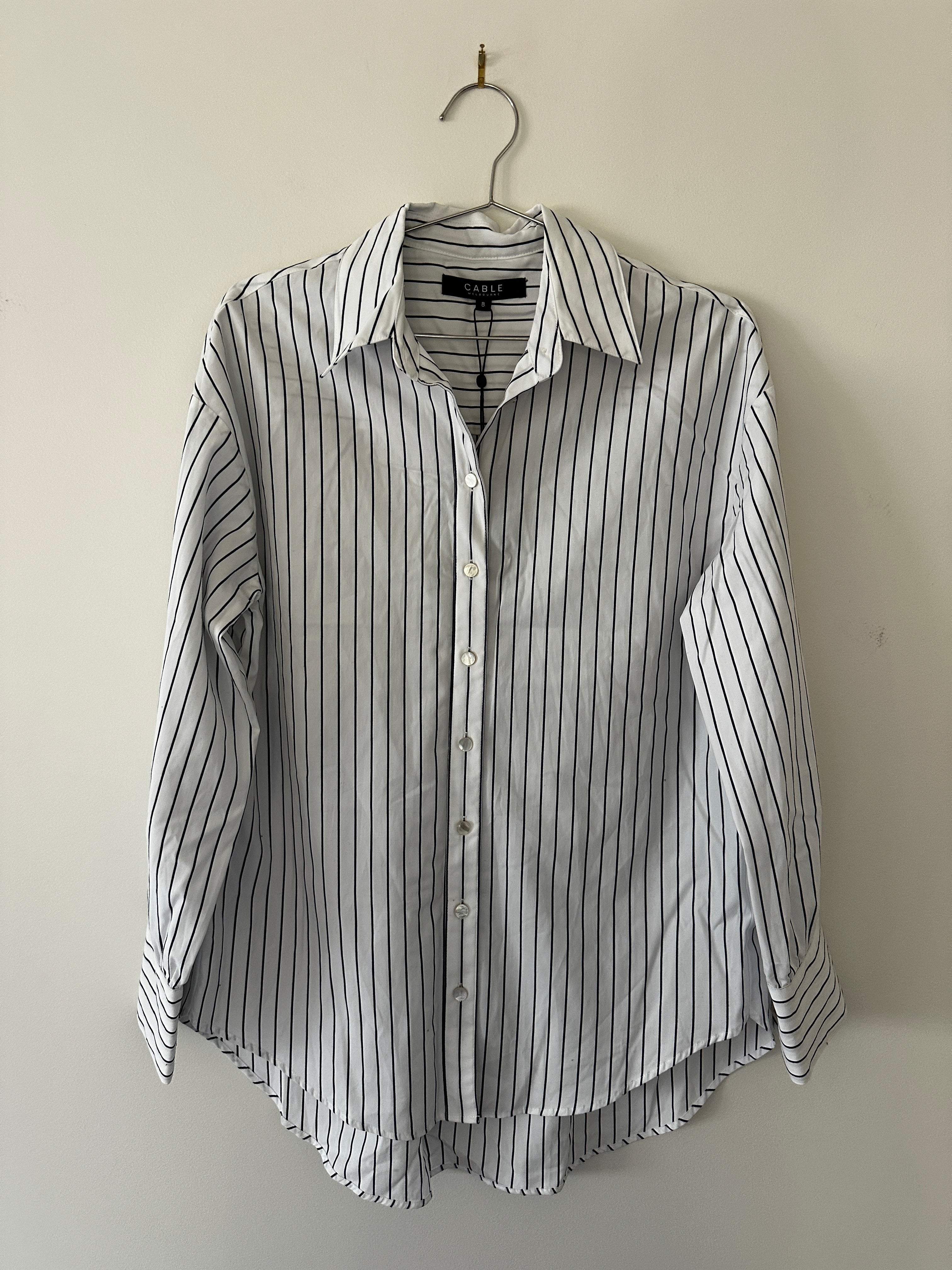 Cable Melbourne Striped Cotton Shirt - 8