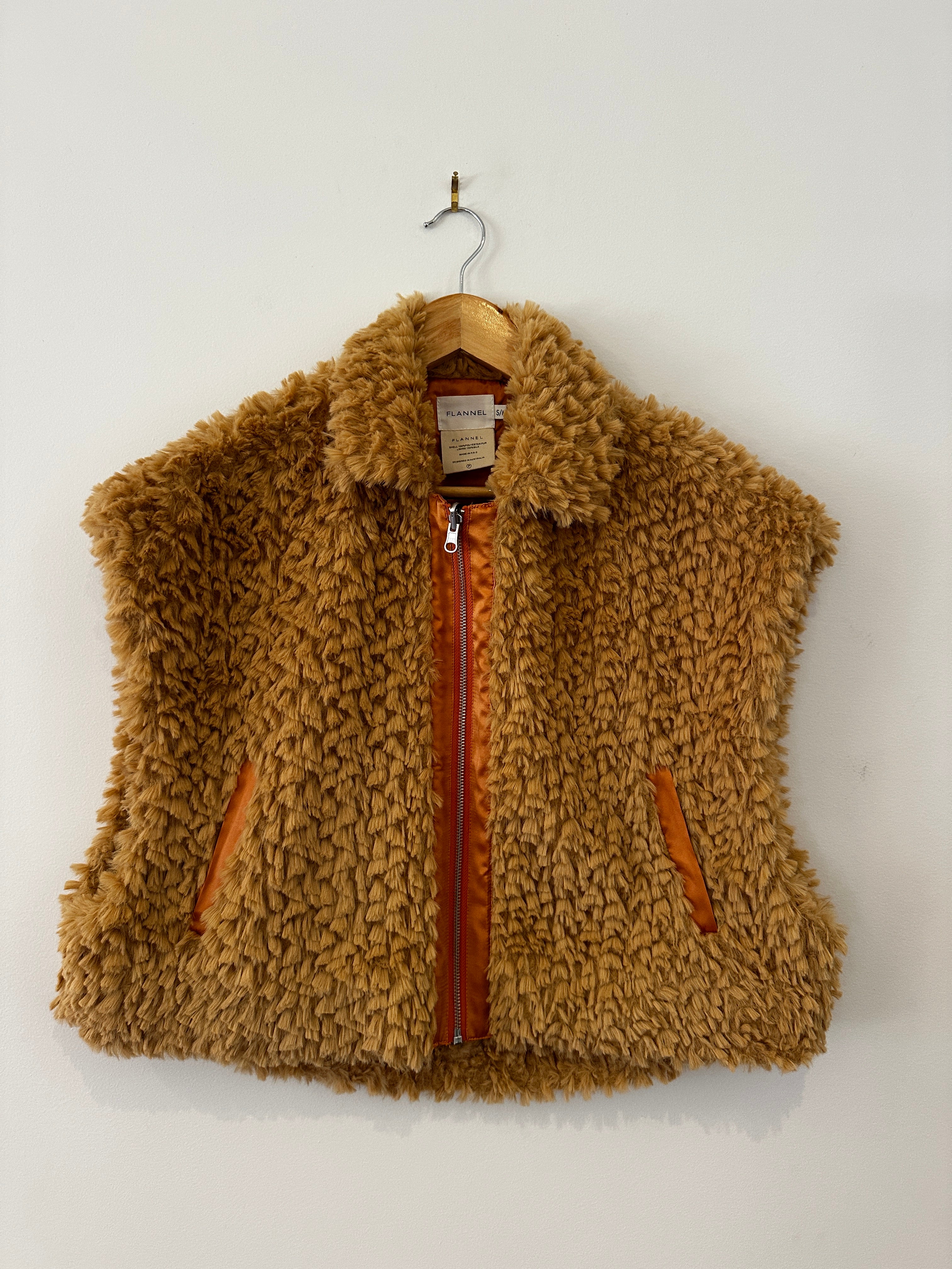 Flannel Fur Vest - S/M