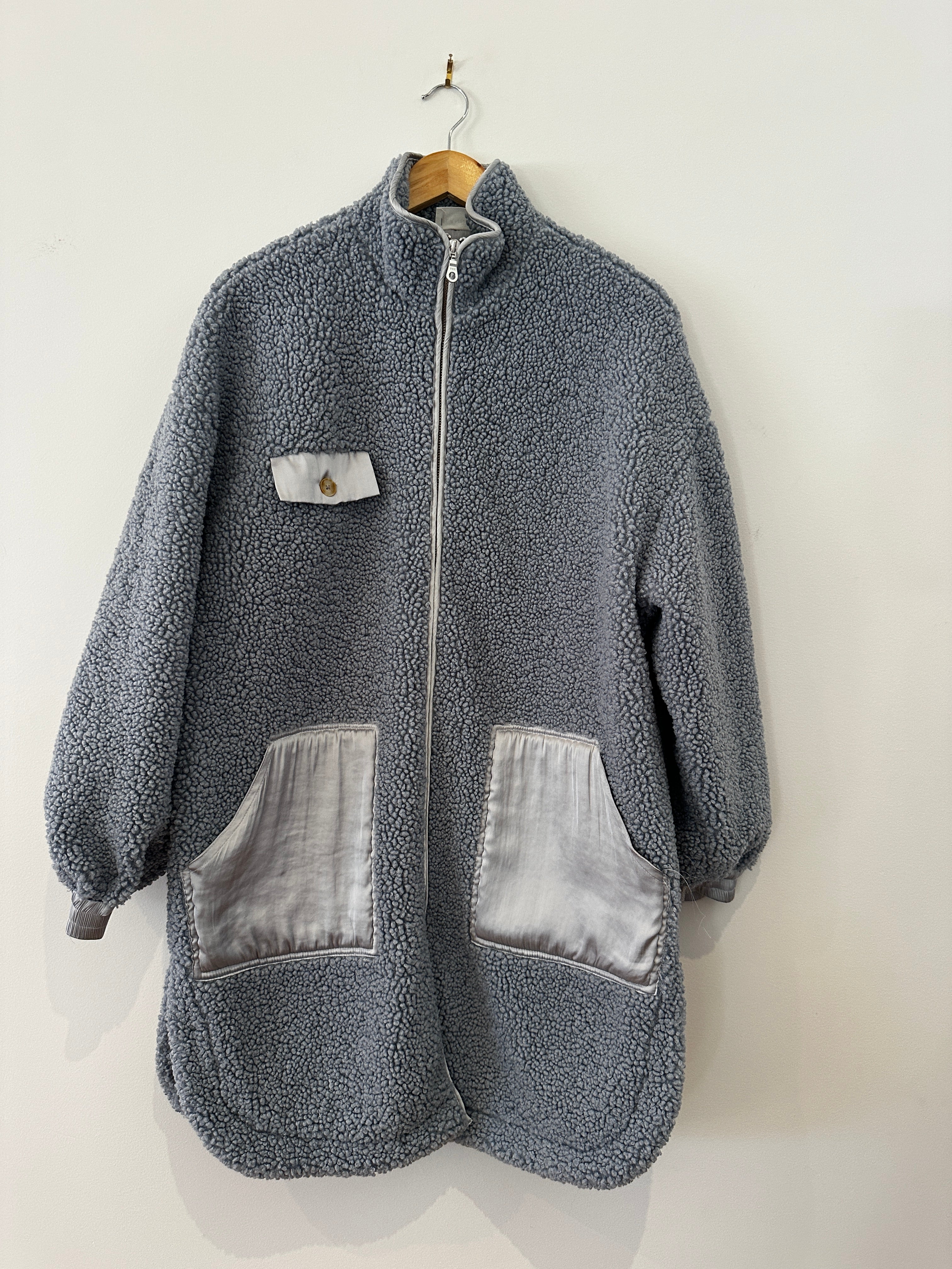 Flannel Polar Fleece 3/4 Jacket - S/M