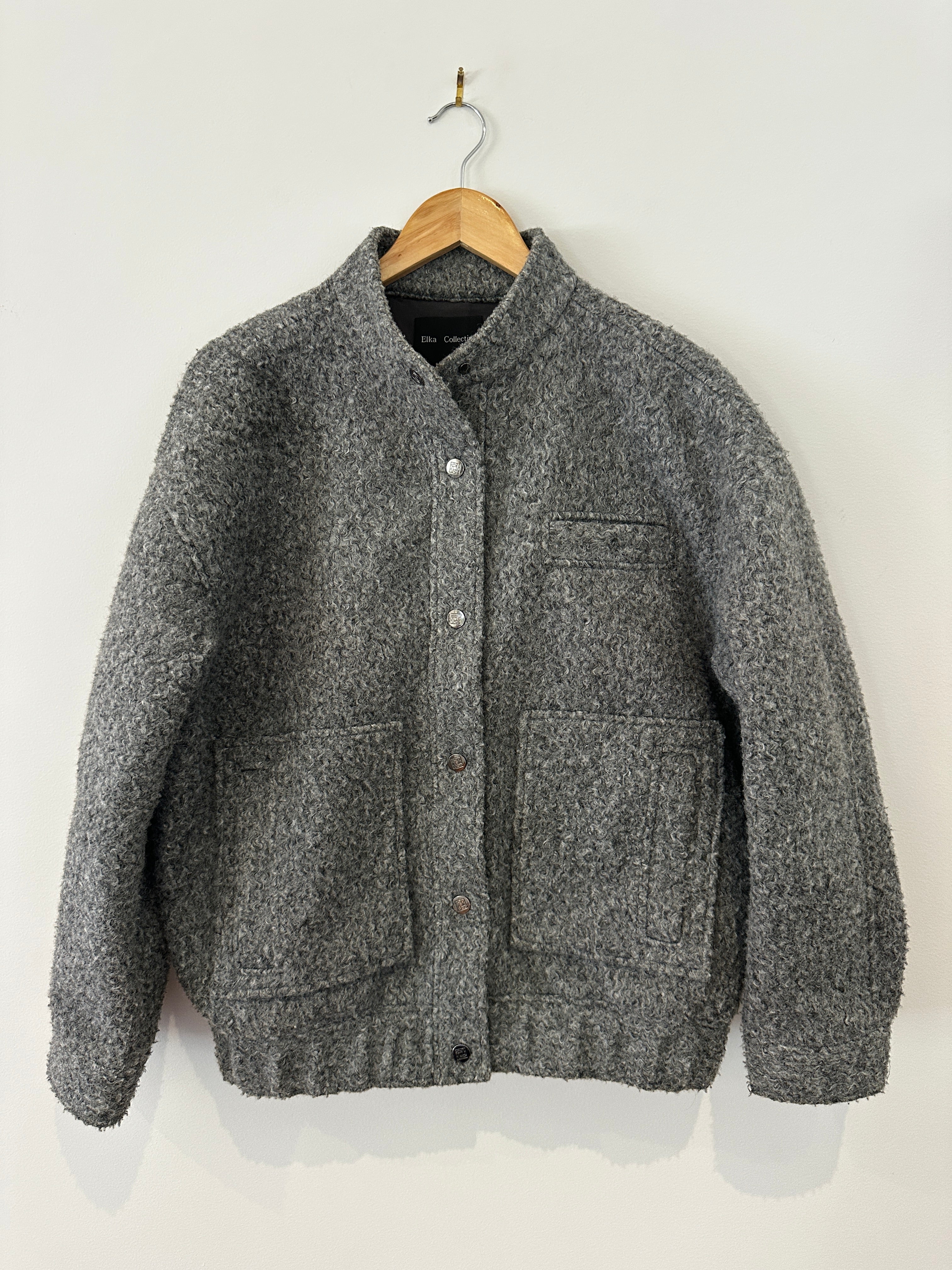Elka Collective Grey Bomber Jacket - 8