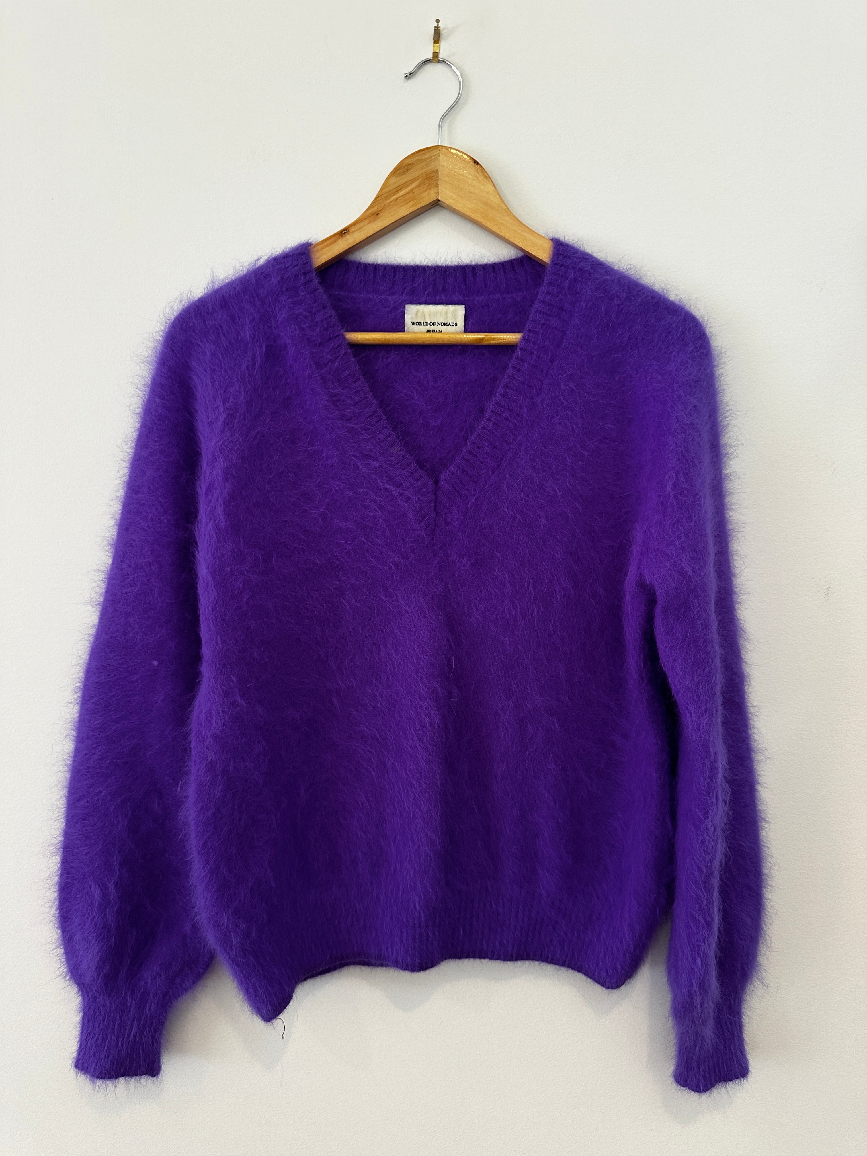 World of Nomads Cashmere/Angora Knit Purple - M