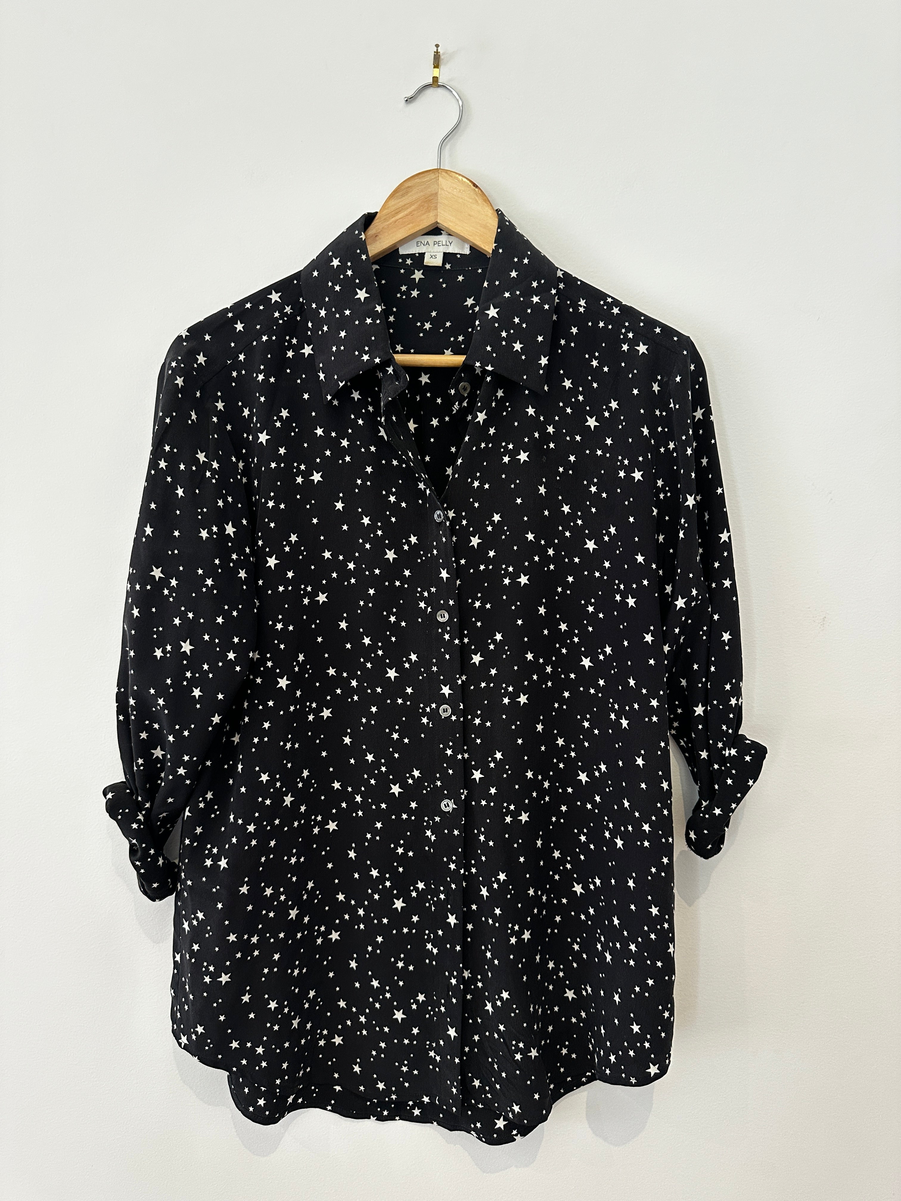 Ena Pelly Silk Start Shirt - XS