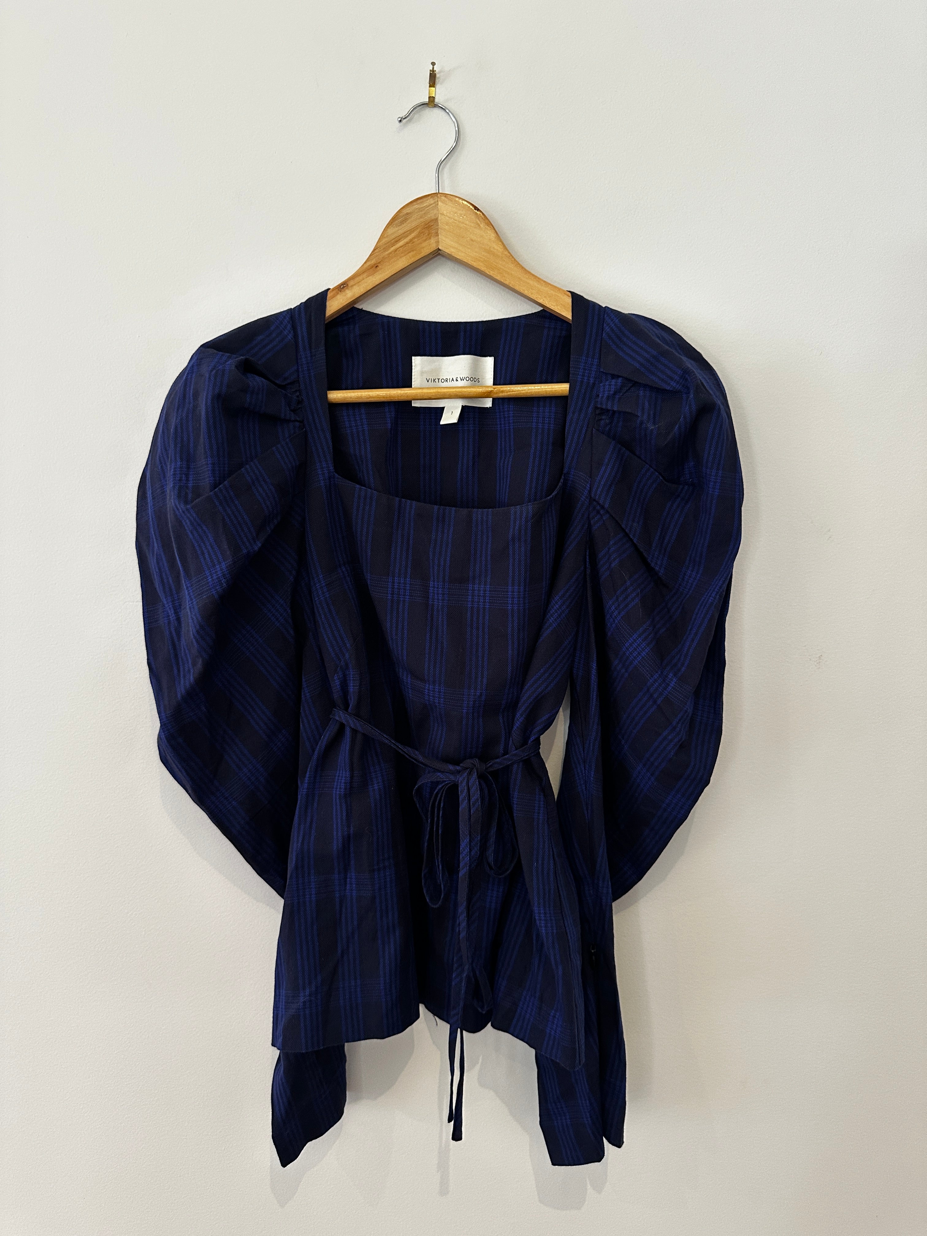 Viktoria and Woods Blue and Black Blouse - 8