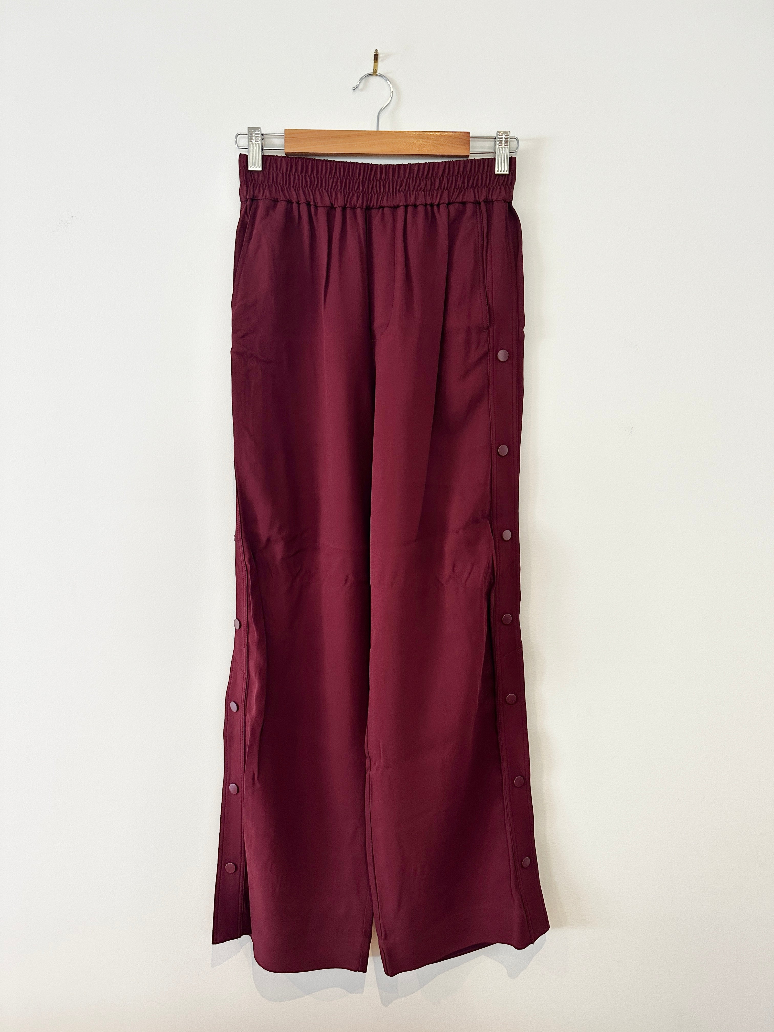 Country Road Side Snap Pant Burgundy - 6