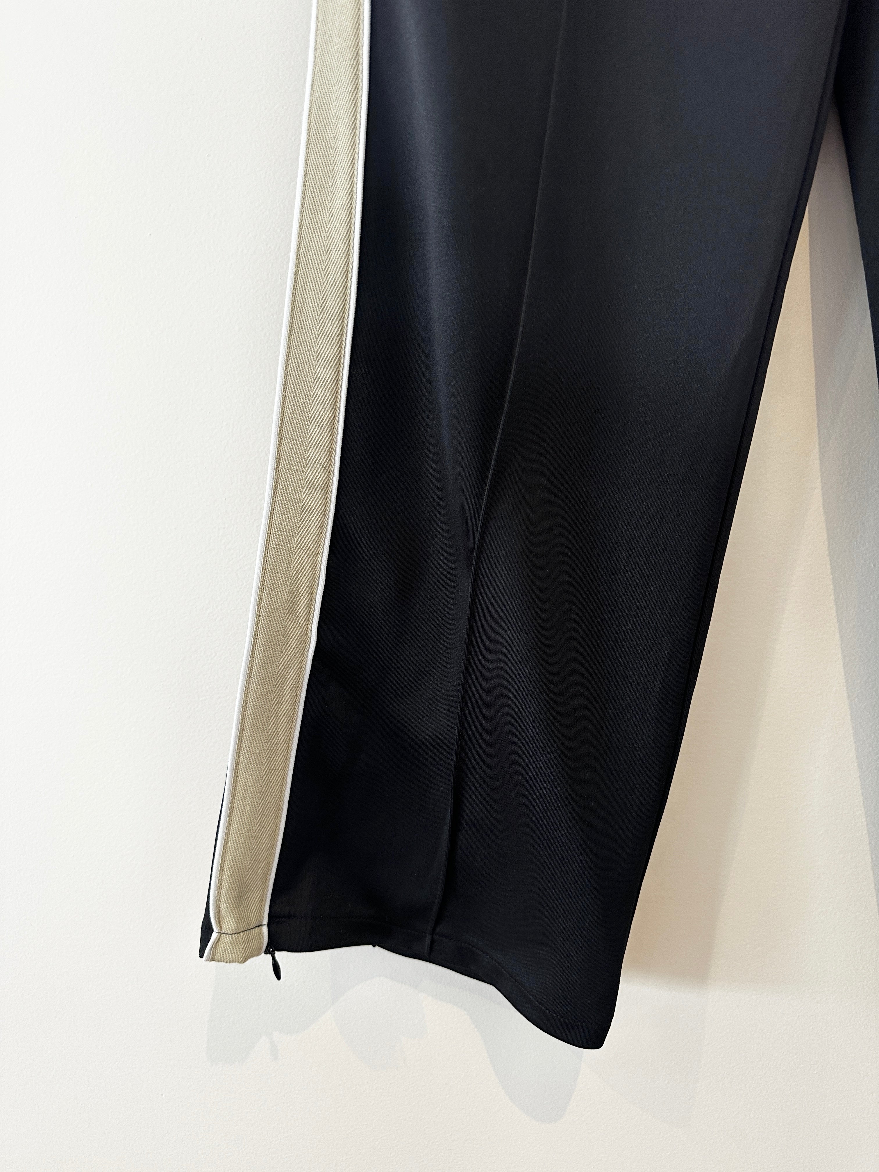 Wichery Black Pants with Beige Stripe - XS