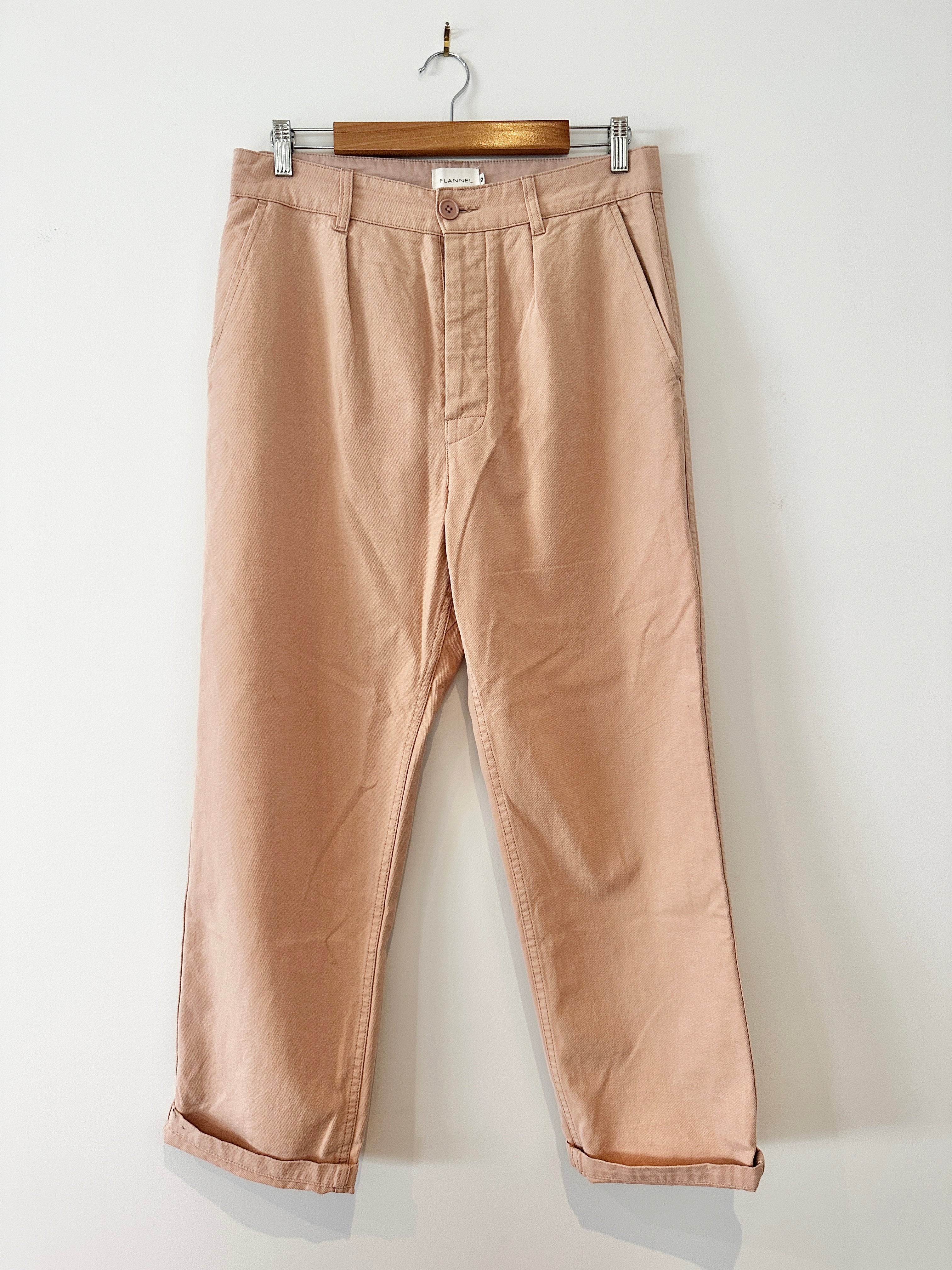 Flannel Pink Wide Leg Pants - 2 (10-12)