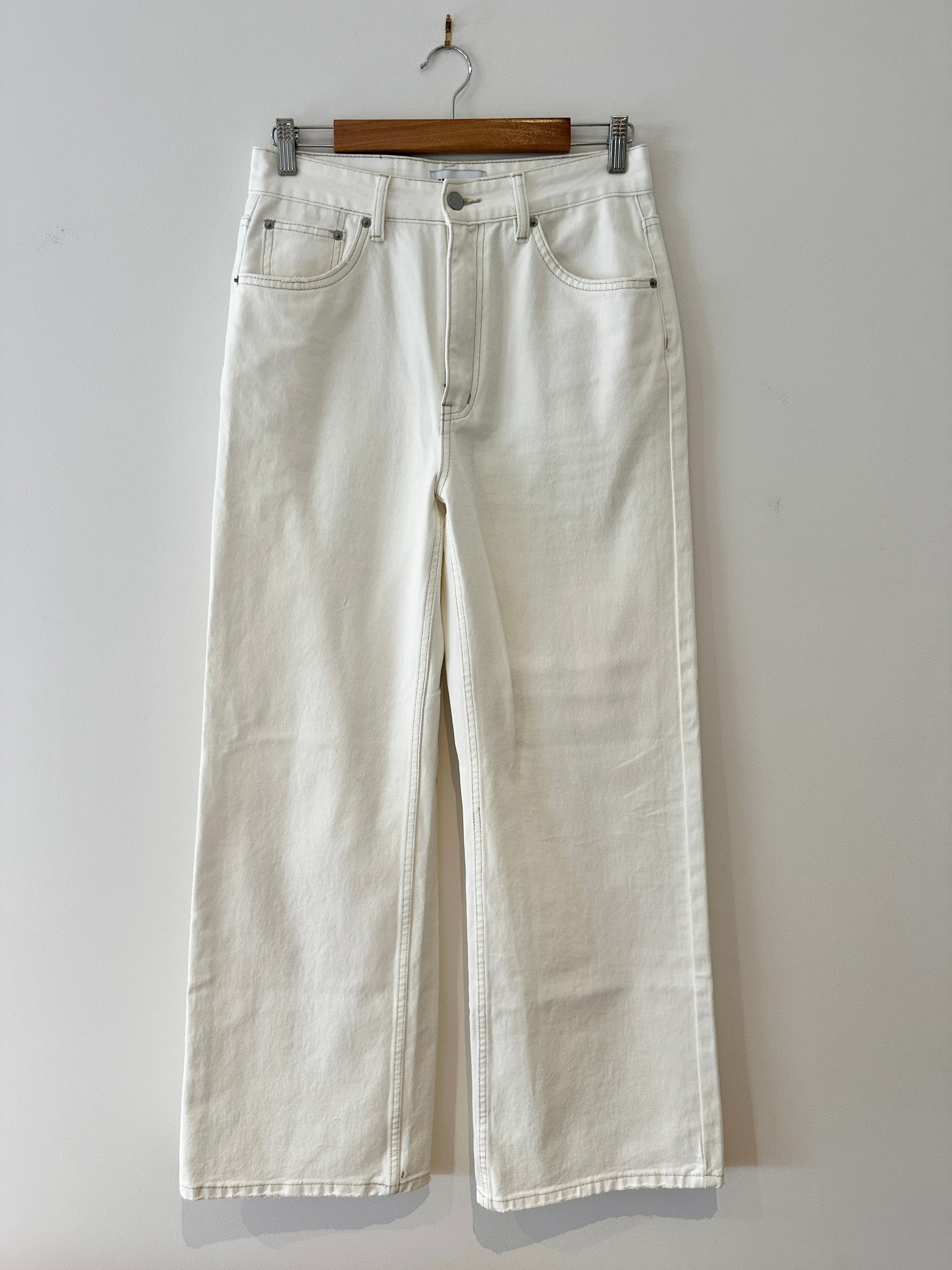 Bayse Denim ECRU Wide Leg Jeans - 9