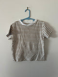 Assembly Label Beige/White Stripe Tee - Kids 4