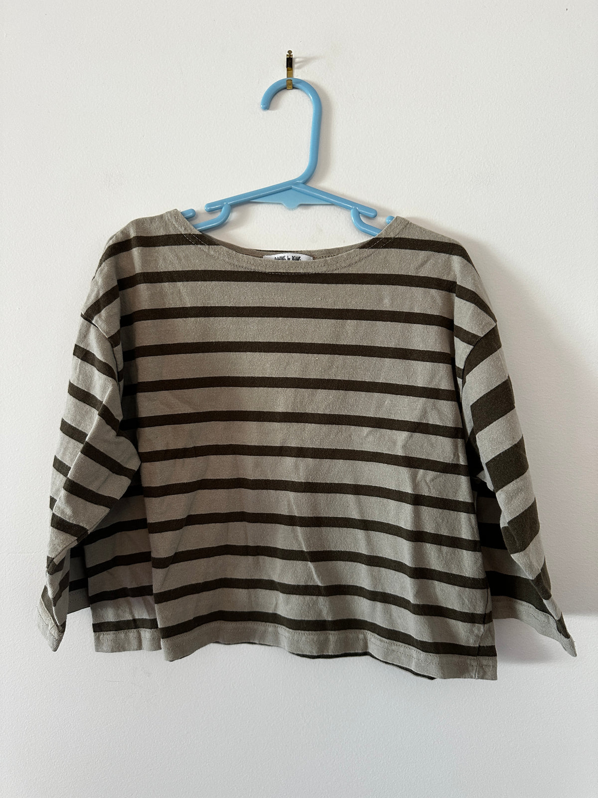 B-Ming by BEAMS Olive Stripe L/S Tee - Kids 100cm (3)