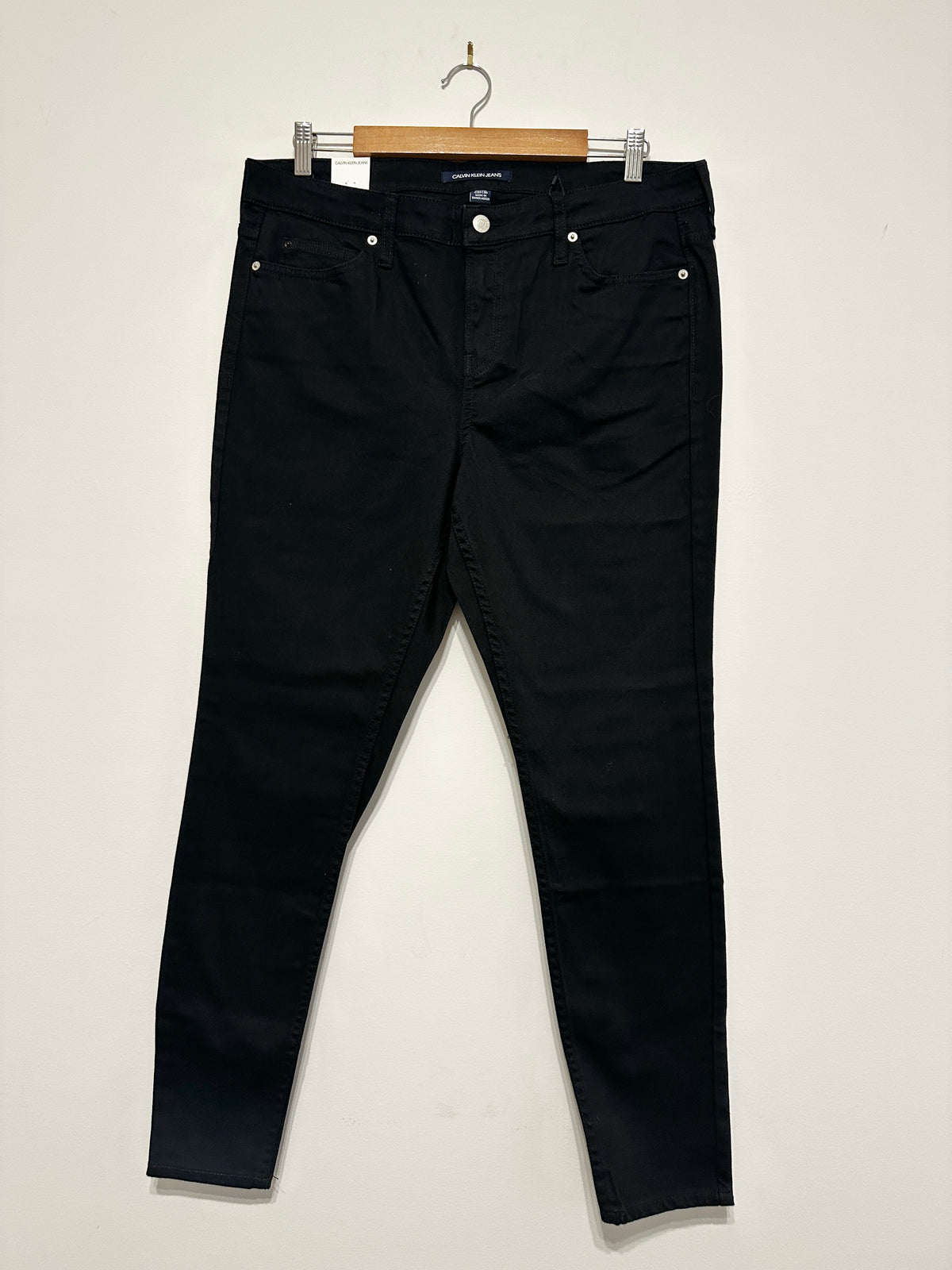 Calvin Klein Super Skinny Black Jeans - W33 L 30