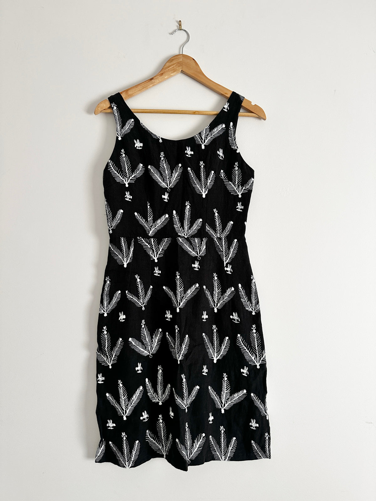 Magpie goose casual print linen dress - 6