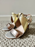Zola Hattie metallic cocktail heels Brand New - 38