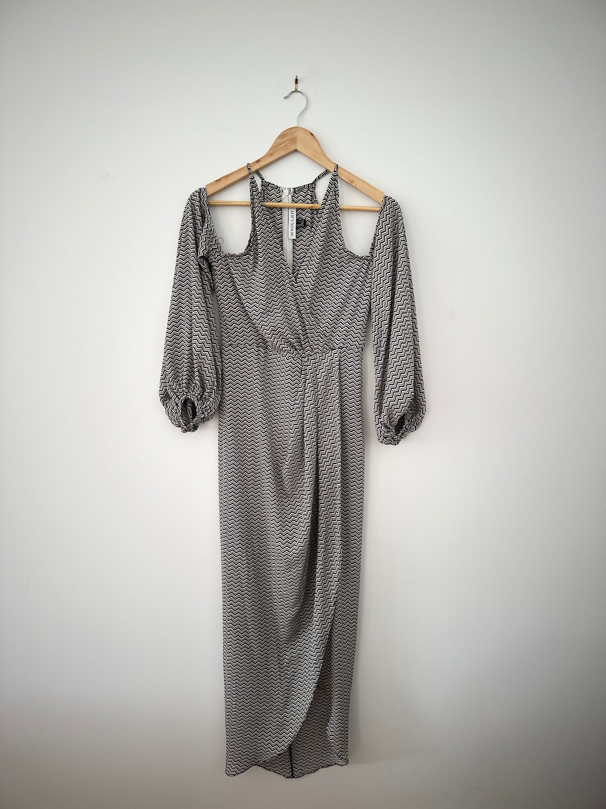 Shona Joy Striped Dress with off the shoulder detail - 8