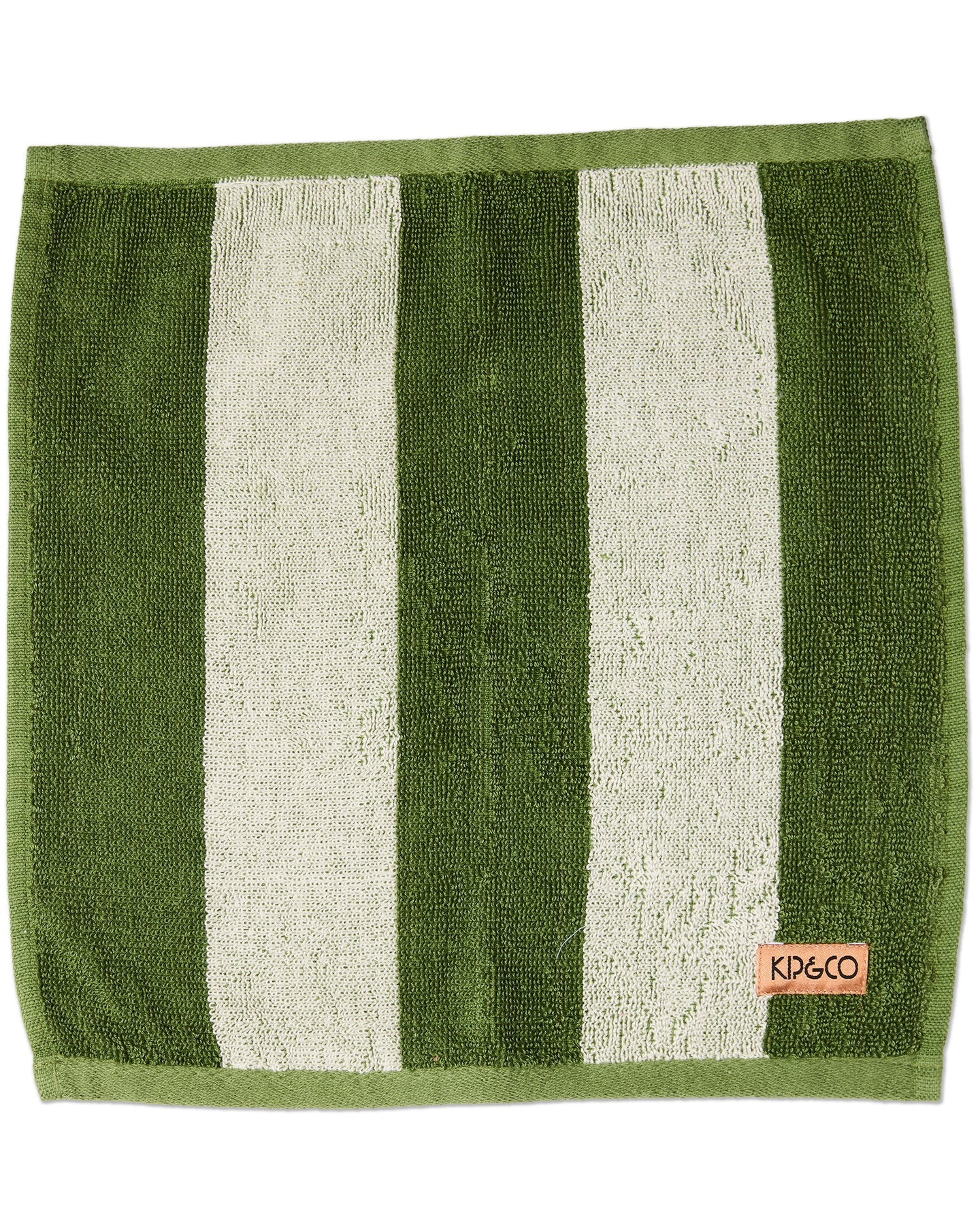 Moss Stripe Terry Towels