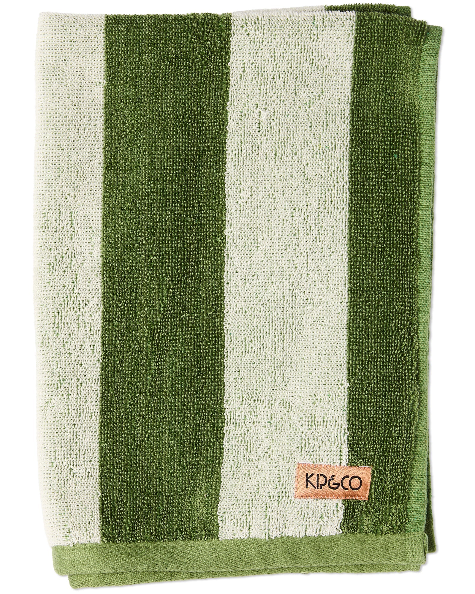 Moss Stripe Terry Towels