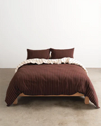 Quilt Cover - Vanilla / Mahogany
