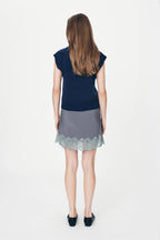 Marina Silk Mini Skirt - Dove Grey