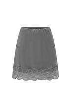 Marina Silk Mini Skirt - Dove Grey