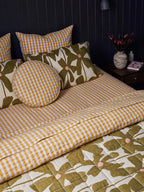 Olive Poppy Pillowcase Set