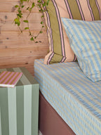 Butter Blue Seersucker Flat Sheet