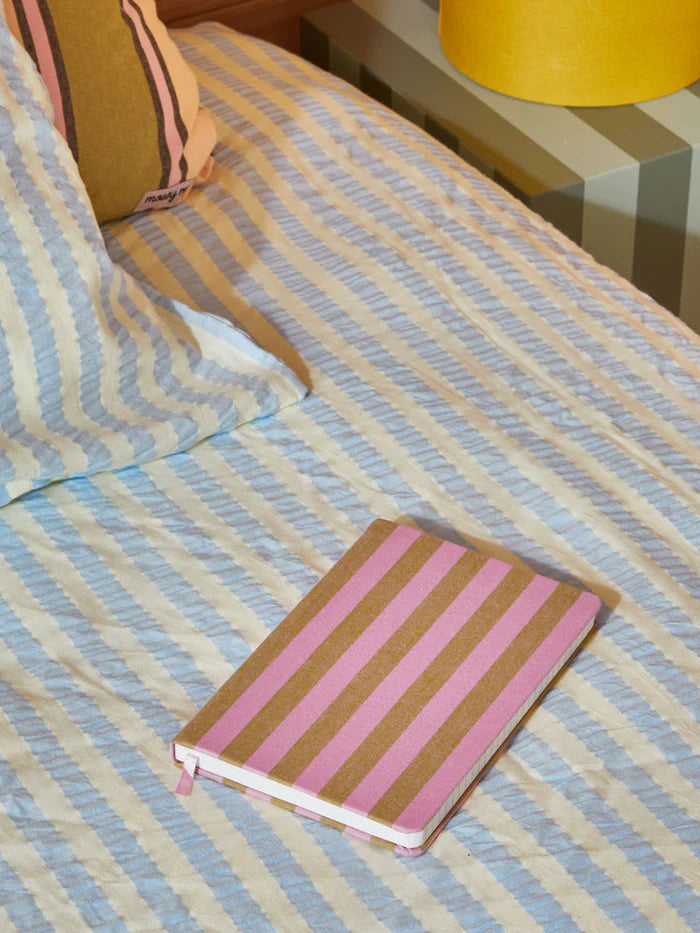 Butter Blue Seersucker Flat Sheet