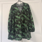 Printed A-Shaped Mini Dress GANNI