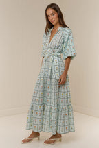 Dutton Dress Calypso Tile